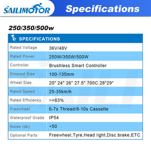 Kit de conversion de vélo électrique Sailimotor facile à installer, <span class=keywords><strong>moteur</strong></span> puissant de 500 W, étanche, adapté à tous les types de vélos électriques - Product Image 5