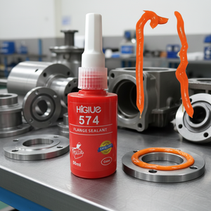 Sellador de Juntas para Aviones de Uso General 574 de 50 ml, Adhesivo de Sellado de Bridas Metálicas Rígidas Industriales, Sellador de Bridas Anaeróbico Naranja - Product Image 2