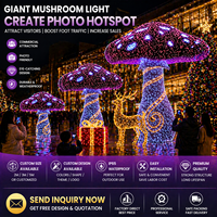 Lumière LED géante en forme de champignon pour décoration extérieure commerciale, exposition de jardin, festival, attraction photo, éclairage paysager