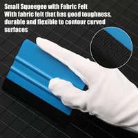 Outil applicateur raclette à bord en feutre plastique avec chiffon en feutre doux pour le recouvrement de vinyle automobile, les films pour fenêtres, le papier peint et les autocollants