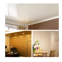 Paneles de Techo de PVC Impermeables de Diseño Moderno de 6 mm x 250 mm, Resistentes a la Humedad y al Sonido, para Hoteles, Paneles de Pared Ignífugos