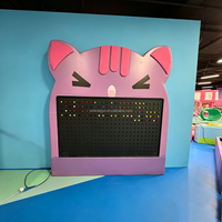 Lumière LED colorée en PE à insérer dans le sol pour intérieur/extérieur, jeu interactif sensoriel mural pour enfants, équipement de terrain de jeu et de parc d'attractions