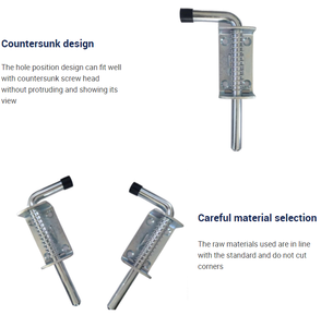 Haute qualité en acier inoxydable robuste goupille à ressort loquet grange porte serrure assemblage ressort boulon loquet pour remorque camion porte - Product Image 5