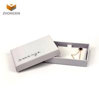 Boîtes à bijoux en papier kraft avec logo personnalisé, décorations, design luxueux, boîte d'emballage pour boucles d'oreilles blanches avec couvercle