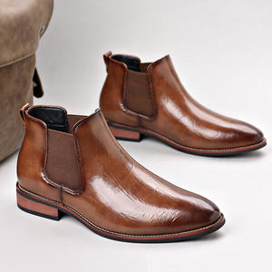 Chaussures pour hommes de grande taille, personnalisables en gros, à bout pointu, bottines à la cheville, respirantes, décontractées, à enfiler, bottines Chelsea - Product Image 2