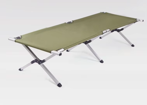 Extra <b>Large</b> Portable Single Sleeping Cot Modern Design Foldable Metal <b>Frame</b> Outdoor Camping Hiking Travel Beach Rest Bedroom Use - Product Image 2
