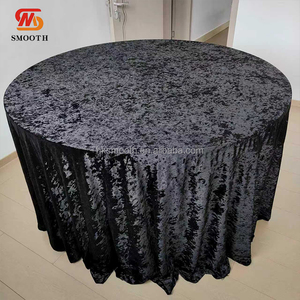 Smooth Elegant Burgundy Velvet Round Tablecloth for <b>Wedding</b> Reception Hotel Dining <b>Table</b> Cover Wholesale <b>Table</b> Skirt - Product Image 5