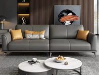 Canapé de style moderne, design modulaire, canapé de bureau contemporain, canapé en cuir moderne 7 places