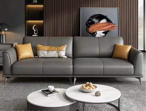 नई शैली सोफे मॉड्यूलर डिजाइन समकालीन कार्यालय सोफे 7 सीटों वाले आधुनिक चमड़े के सोफे सेट - Product Image 4