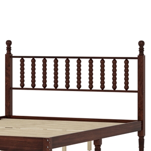 <b>Queen</b> <b>Size</b> Modern Adjustable Wood Platform <b>Bed</b> with Gourd Shaped Headboard Soft <b>Bed</b> Design - Product Image 4