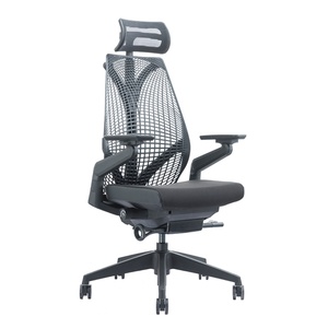 Chaise de bureau de luxe confortable, chaise de bureau ergonomique pivotante en maille pour le jeu sur ordinateur, chaise de direction avec appui-tête - Product Image 2