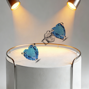 Nuevos <span class=keywords><strong>Pendientes</strong></span> de Plata S925 con Forma de Corazón y Piedra, Ideales para el Día de San Valentín, el Día de la Madre, Regalo de Aniversario, Joyería DIY - Product Image 6