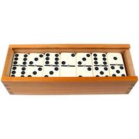 Personnalisé de haute Qualité Boîte En Bois Mini IVOIRE D'urée Table Jeu Domino Blocs Ensemble