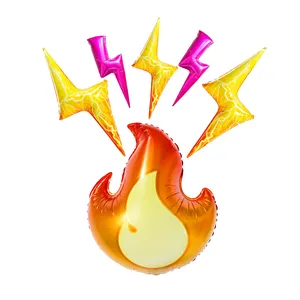 NEUES Produkt CYmylar Blitz Flamme geformter Heliumballon blinkender blitzförmiger Ballon für heiße Party Geburtstagsdekoration