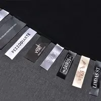 Étiquette de Vêtement Tissée Personnalisée, Logo Brodé, Vente en Gros