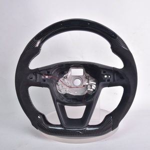 Volante de fibra de carbono LED deportivo negro para Seat <span class=keywords><strong>Leon</strong></span> <span class=keywords><strong>Cupra</strong></span> volante 2013 2015 2016 <span class=keywords><strong>2018</strong></span> 2019 accesorios de coche - Product Image 6
