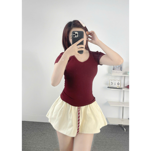 Excellent rapport qualité-prix : Ensemble jupe et short taille haute respirant et extensible pour femme – Coupe décontractée confortable, taille normale, en stock, échantillon gratuit - Product Image 4