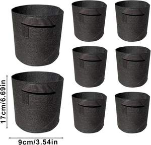 Sacs <span class=keywords><strong>de</strong></span> culture <span class=keywords><strong>de</strong></span> jardin intelligents biodégradables <span class=keywords><strong>de</strong></span> 1, 3, 5, 7, 10, 15, 20, 50, 100 gallons, résistants, épaissis, aération, non tissés - Product Image 2