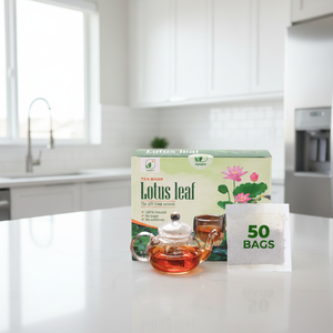 Thé aux feuilles de lotus biologique authentique, soutien à la santé, infusion premium NMPT - Product Image 1