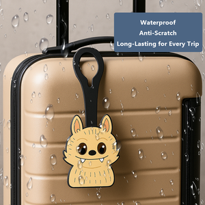 New Design Custom Cute Silicone Luggage Tag for Kids Backpack <b>Suitcase</b> Durable Identification Tag Waterproof OEM Logo Available - Product Image 5