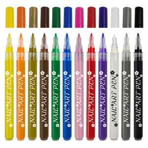 KHY KH8030 9 colores Nailart pintura dibujo suministros herramientas dibujar acrílico para uñas pintura esmalte Kits Dot Nail Art rotulador - Product Image 1