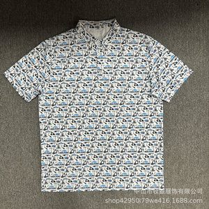 Camiseta Polo Personalizada con Protección Solar, Manga Corta, Transpirable, Absorbe la Humedad, para Hombre y Mujer, Diseño de Flores Blancas, Corte Holgado, Tallas M y S - Product Image 2
