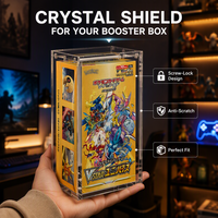 Boîte de protection en acrylique Crystal Shield, étui transparent pour TCG avec couvercle à vis, boîte anti-rayures pour booster box japonais