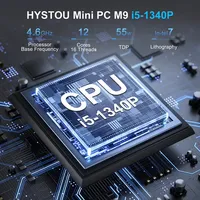 Hystou M9 Home Office & Home Use Mini PC 8K Computadora de escritorio con 64GB DDR5 4TB SSD WiFi 6 64GB DDR5 Memoria Modelo más nuevo
