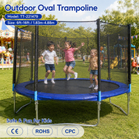 Filet de sécurité pour trampoline de jardin haut de gamme, ressorts robustes, pour fitness extérieur, saut familial, usage commercial, imperméable et écologique