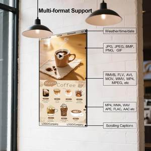 49 Inch 4K <b>Wall</b> Mount Digital Signage 1000Nits Bezel Less Commercial <b>Display</b> for Shopping Mall Bank Public Advertising - Product Image 2