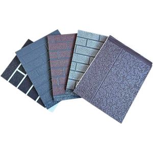 단열 폴리 우레탄 외벽 클래딩 3D 금속 샌드위치 장식 패널, 내화 새겨진 금속 시트 - Product Image 1