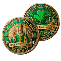 Pièce de monnaie commémorative irlandaise pour la Saint-Patrick, artisanat métallique, décoration sur le thème de la foi et de la chance, souvenir folklorique