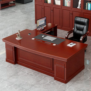 Escritorio Ejecutivo Moderno con Gabinete de Almacenamiento, Mueble de Oficina de Tablero de Melamina para Espacio de Trabajo de Jefe o Gerente - Product Image 2