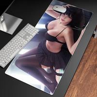 Tapis de souris de jeu en caoutchouc naturel personnalisé en gros, design mode anime sexy fille surdimensionné, en stock