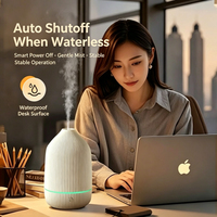 Humidificateur à ultrasons silencieux, commande à un bouton, arrêt automatique sans eau, diffuseur d'huiles essentielles portable de 100 ml pour le yoga