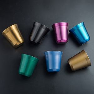 Klassisches Design Doppelwandiger Isolierter Edelstahl 304 Tragbarer Becher für Kaffee Tee Milch Bier Party-Becher/Kapsel-Set - Product Image 5