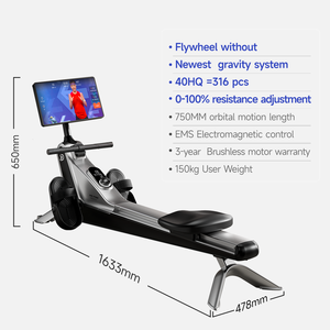 Rameur d'intérieur pour exercices de fitness, capacité utilisateur 150 kg, 750 mm - Product Image 3