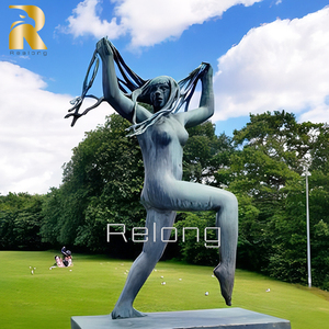 Figurine en métal personnalisée pour l'extérieur Sculpture <span class=keywords><strong>de</strong></span> <span class=keywords><strong>danseuse</strong></span> en bronze - Product Image 6