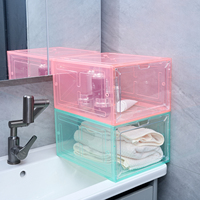 Boîte de rangement multifonctionnelle en plastique épaissi visible pour baskets et divers articles de la vie quotidienne