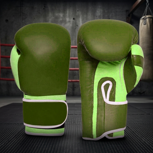 Guantes de Boxeo de Piel Sintética PU Impermeables con Logotipo Personalizado, Transpirables, con Cordones, de 10oz y 16oz, para Entrenamiento de Sparring y Muay Thai - Product Image 1