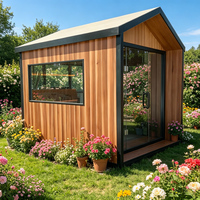 Sauna infrarouge électrique extérieur moderne pour 6 personnes avec construction en bois massif, design en A de style villa, 6 kW