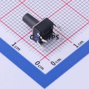TS-1095PD-A12B3-D2 Tactile Switch Through hole-4P,6x6mm Switch Single Pole Single Throw Round Button 2.5N Through Hole - Product Image 2
