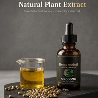 Huile de graines de chanvre de qualité supérieure, pressée à froid, pure, extraite de plantes, haute puissance