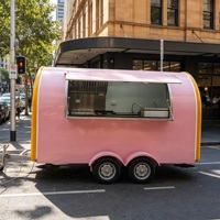 Remorque de luxe pour crème glacée, petit chariot de restauration mobile à vendre
