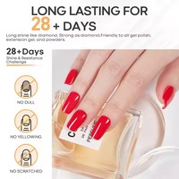 Fournisseur pour Salons de Manucure : Flacon de Vernis à Ongles 15ml, Base Coat Transparent Brillant Longue Durée Écologique Non Toxique et Top Coat Peel-Gel Sans Résidu