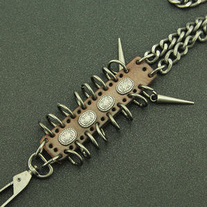 2026 New Personalized Simple Double Layered Men's Pants <b>Chain</b> Iron Metallic Color <b>Waist</b> Hanging <b>Chain</b> Wholesale Jewelry Trendy - Product Image 2