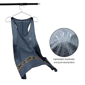 Tùy chỉnh người đàn ông của chạy Tank Top Trọng lượng nhẹ lưới thoáng khí thể thao SINGLET cho chạy phong cách trang phục - Product Image 2