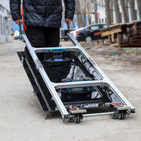 Système de transport et de manutention de dalles grand format Raizi Tilego, chariot d'installation pour ventouse électrique Grabo (ventouse Grabo vendue séparément)