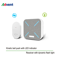 Sonnette de porte sans fil moderne personnalisée en usine avec lumière LED nocturne, sonnette de porte enfichable OEM/ODM