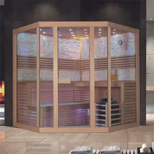 Custom Projects designModern design dry sauna steam shower, indoor luxury bathroom wooden steam and sauna comb